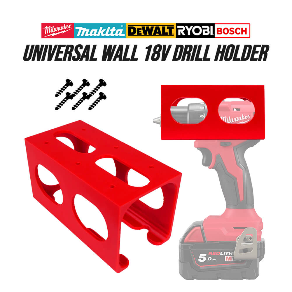 Power Tools Storage - Universelle 18V Bohrmaschinen-Wandhalterung, Robuste Werkzeugaufbewahrungshalterung für