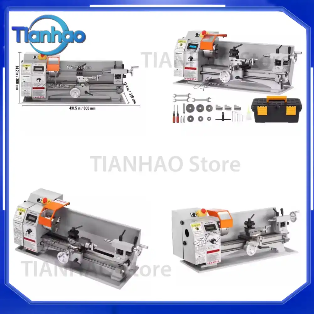Power X Tools And Machinery - 7'' x 16'' Metall-Drehmaschine für Präzisions-Tischdrehmaschine