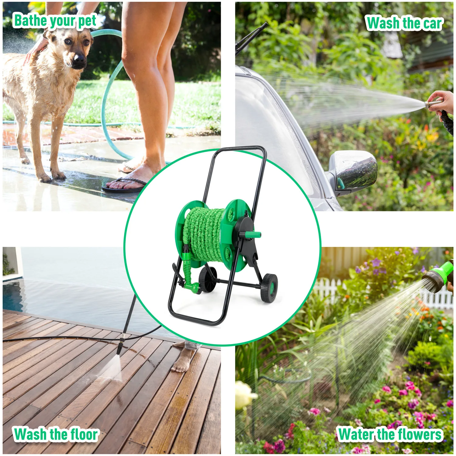 Power Tools Storage - Premium Gartengeräte-Wasserschlauchaufroller, Haushalts-Wasserschlauchaufroller, Aufroller, Landwirtschaftlicher Gartenwasserrad-Aufroller