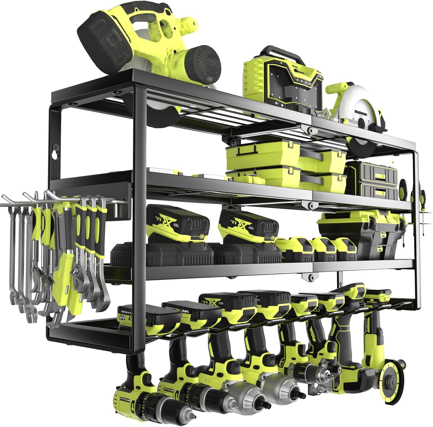 4-Schichtiger Wandmontierter E – Power Tools Storage Bewertung und Preis