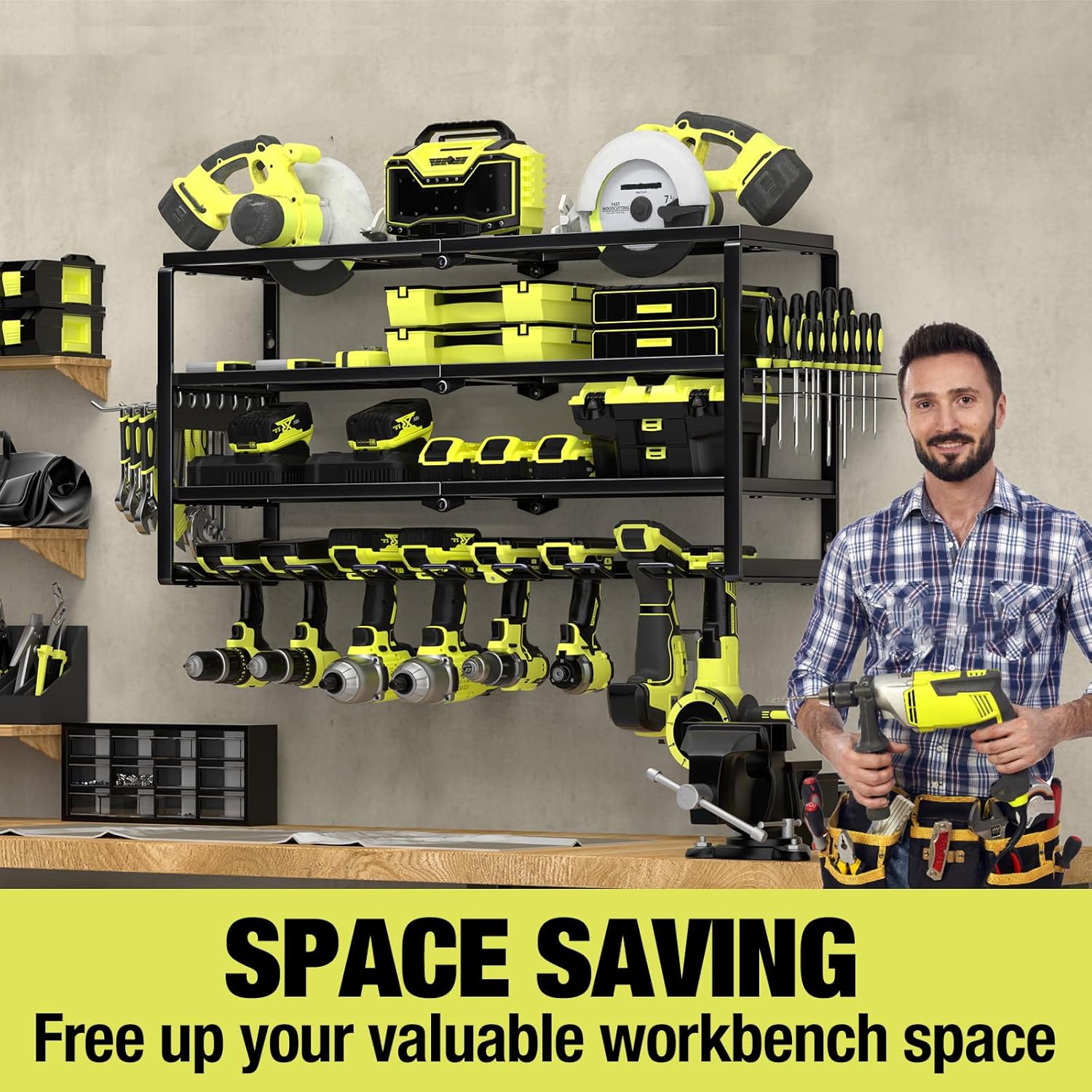 4-Schichtiger Wandmontierter E – Power Tools Storage Bewertung und Preis