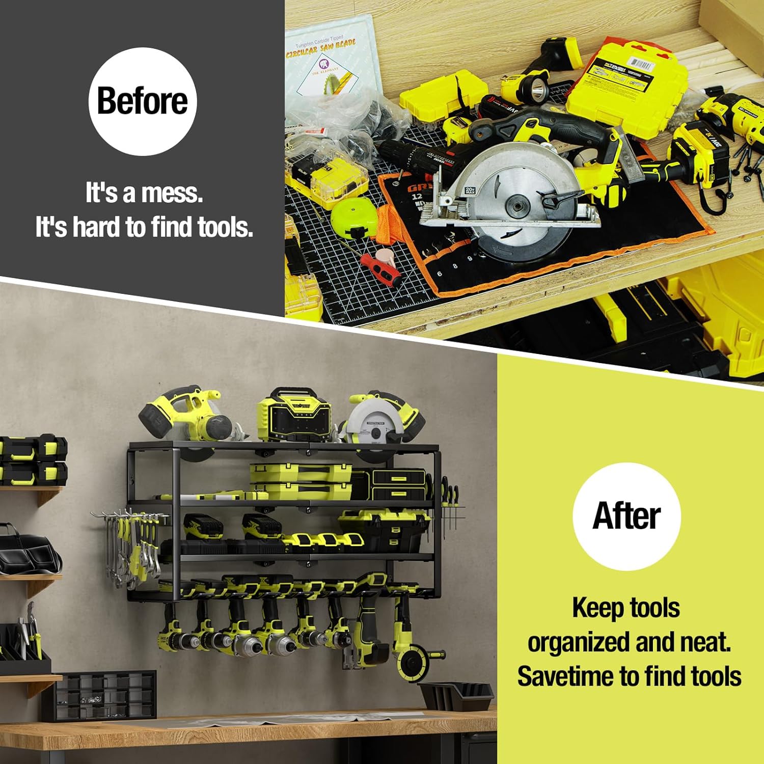 4-Schichtiger Wandmontierter E – Power Tools Storage Bewertung und Preis