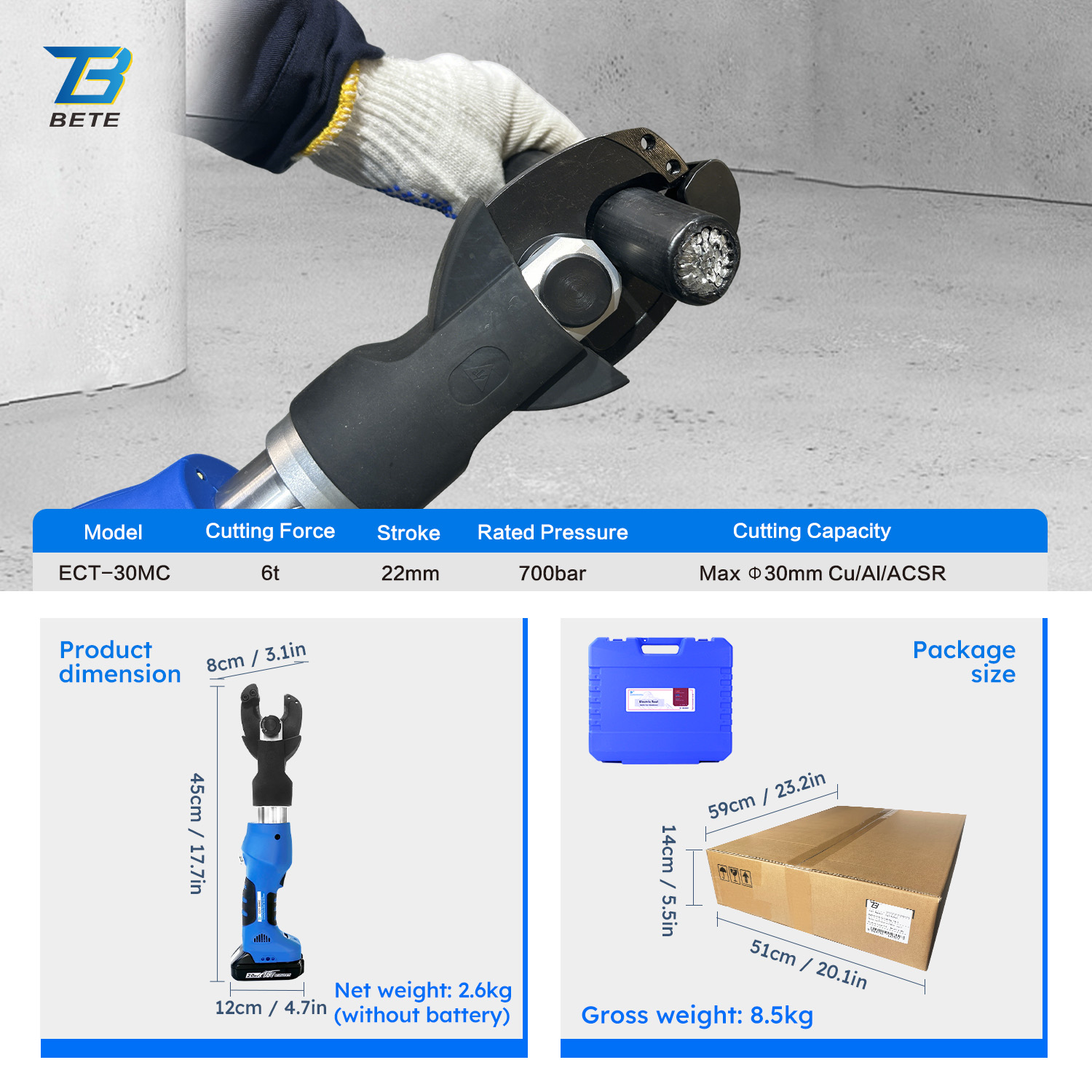 ECT-30MC Mini 6T Hub 22MM Mini – Power Tools Hydraulic Bewertung und Preis
